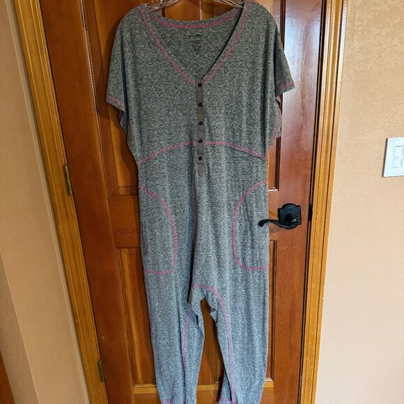 Natural Life Riley Romper/Jumpsuit, Grey/Pink - Picture 2 of 10